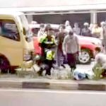 Polisi amankan TKP Kecelakaan KM 7 Tanjungpinang. Foto: Ist