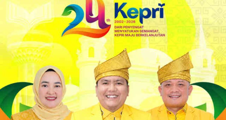 Golkar Tanjungpinang ucapkan HUT Kepri 24 Tahun. Foto: Ist
