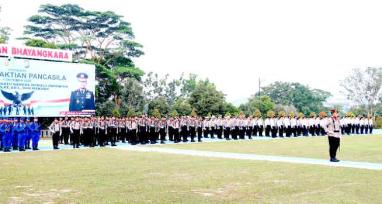 Polda Kepri upacara Hari Kesaktian Pancasila. Foto: Ist