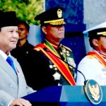 Prabowo Subianto memimpin upacara HUT TNI ke 81 Tahun. Foto: Ist