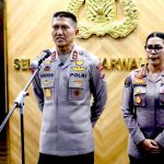 Kapolda Kepri Irjen Pol Suhendri didampingi Kabid Humas Polda Kepri Kombes Pol Nona Pricilia Ohei. Foto: Ist