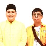 Ketua DPD II Partai Golkar Tanjungpinang Dr. Novaliandri Fathir, SH, MH didampingi Wakil Sekretaris Bidang Media dan Penggiringan Opini DPD II Partai Golkar Tanjungpinang Rony Nainggolan. Foto: Ist