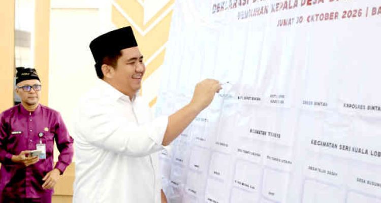 Bupati Bintan Roby tanda tangani deklarasi damai. Foto: Ist