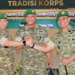 Danrem 033/WP (tengah) bersama Dandim 0315/Tanjungpinang yang baru dan lama (kiri dan kanan). Foto: Ist